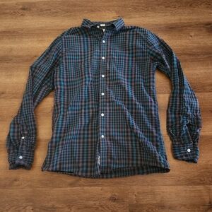Bixby Nomad Gingham Slim Button Up Size Medium Tall